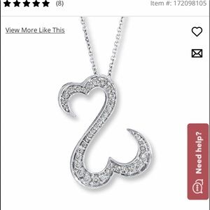 Kay’s ‘Open Hearts’ 1/2 Ct diamond 14k white gold pendant with chain